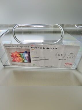 NWOT The Home Edit acrylic organization bin set